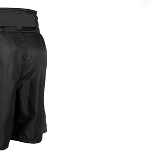 Premium <b>Black</b> Satin Boxing Shorts with Breathable Mesh Side Panels - Professional Muay Thai & Kickboxing Training <b>Trunks</b> - Product Image 3