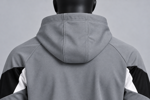 Ensemble jogging pour homme en maille grise d'hiver avec capuche et fermeture éclair, vêtements de sport décontractés, sweat-shirt et pantalon de jogging - Product Image 6