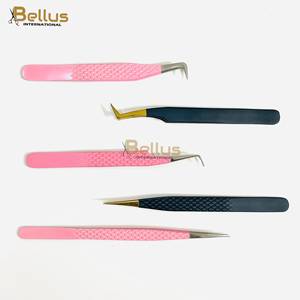 แหนบต่อขนตาแบบมืออาชีพ Bellus International ชุด 5 ชิ้น ปลายตรงเรียบ 45 90 องศา ทำจากสแตนเลสสตีล จับถนัดมือ - Product Image 3