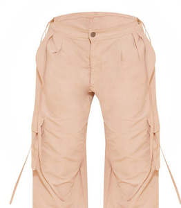 Pantalones Cargo de Cintura Elástica para Mujer, Pantalones Casuales de Corte Holgado, Estilo Urbano - Product Image 5