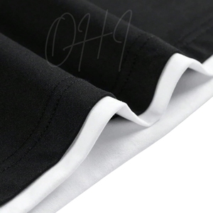 T-shirt noir surdimensionné personnalisé pour hommes |   T-shirt streetwear ample en jersey 100% coton premium |   Chemise décontractée à manches courtes tie-dye tendance - Product Image 4