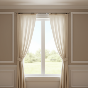 Asta per tende in metallo Mnj, regolabile da 0,7 m a 1,2 m, per uso su finestra - Product Image 3