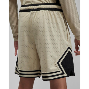 Shorts de sport pour hommes grande taille imprimé diamant 100% polyester maille rotin noir séchage rapide confortable taille élastique rayé - Product Image 2