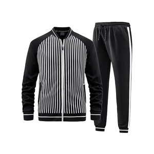ชุดวอร์มลำลองแบบ unisex สำหรับฤดูหนาว มีซิป ฮู้ดดี้ กางเกงจ็อกกิ้งทรงบาน ปักลาย 3 มิติ พิมพ์ลาย  ชุดแทรคสูทแบบเรียบ  ฮู้ดดี้ออกแบบเองได้ 100% - Product Image 1