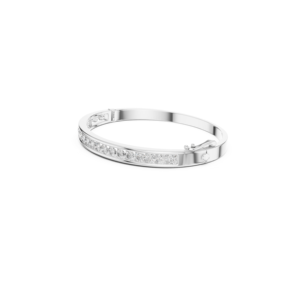 Elegante Brazalete de Diamantes Moissanite en Oro Blanco de 14k con Piedras de Corte Redondo para Mujer, con un Diseño Elegante y Atemporal al Mejor Precio - Product Image 1