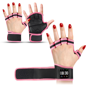 Open Hand For Air Neoprene Fingerless Gloves Velcro Closure Wrist Support Palm Protection For Weight Lifting Bodybuilding Gym - Product Image 4
