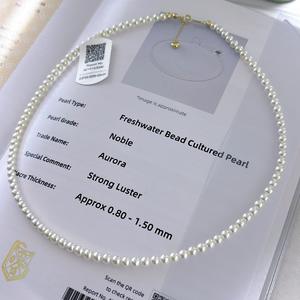 Collier double couche en perles d'eau douce 4-5+7-8mm, chaîne bébé, détachable, empilable, perles doubles couches trempées pour adultes et bébés - Product Image 1