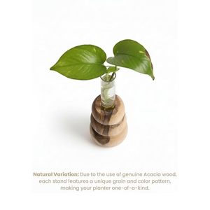 Stacked Handmade Modern Minimalist Wooden Floor <b>Vase</b> for Home Decor - Product Image 2
