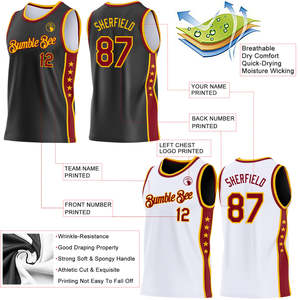 Trendy Sublimation Reversible Hoops Uniform Custom Blank Athletic Apparel Quick Dry Teamwear Breathable Sports Top and Shorts - Product Image 4