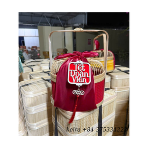 Cesta de regalo de bambú premium, artesanía tejida a mano para un empaque elegante y uso decorativo, procedente de Vietnam. - Product Image 6