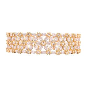 Elegant Gold Plated Alloy Bangle Set Women's Classic Bangles Wedding Jewelry <b>Gift</b> Fashion FRBJ-2012 - Product Image 1