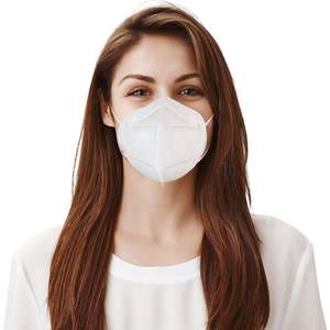 Lot de 5 masques blancs jetables à 5 plis, pince-nez pliable, boucles d'oreilles élastiques, essentiels pour la fumée des adultes; respirateur de jardin - Product Image 1