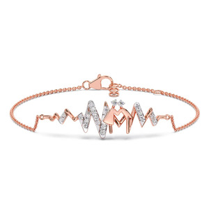 Graduated Pear-Shaped Cluster Diamond Beaded <b>Bangle</b> <b>Bracelet</b> - Product Image 1
