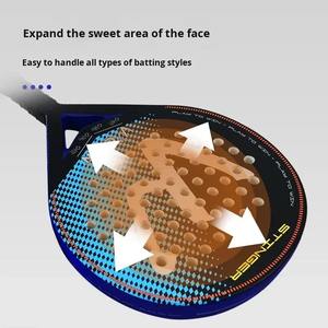 Raqueta de Pádel Profesional Dumo Modelo 4015 - 46.5 cm de Longitud, 365 g de Peso Ligero, con Núcleo de Espuma EVA, Punto de Equilibrio de 27 cm, Absorción de Impactos - Product Image 4