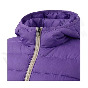 Hooded Quilted Waterproof <b>Bubble</b> Jacket Black Full Sleeve Winter Windproof Cotton Shell Knitted Fabric Polyester Filling Stand - Product Image 4