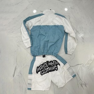 Ensemble de survêtement unisexe coupe-vent 2026 avec sweat à capuche court zippé, idéal pour l'entraînement et le jogging, personnalisable avec logo, en Spandex/Coton, couleur unie, décontracté, été - Product Image 2