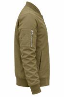 Blouson bomber décontracté kaki pour homme, coupe-vent léger avec fermeture éclair, col montant et poche latérale utilitaire