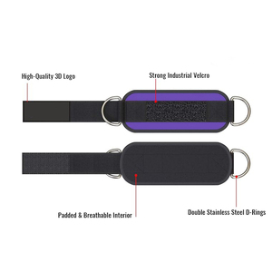 Correas de tobillo (par) transpirables de neopreno de alta resistencia para ejercicios de glúteos con máquina de cable, ejercicios de piernas y parte inferior del cuerpo, ajustables - Product Image 2