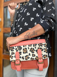 Nouveau Style occidental en cuir recyclé couleur trapue sac à bandoulière de haute qualité femmes Animal fourrure cuir deux en un sac à main et sac à dos - Product Image 2