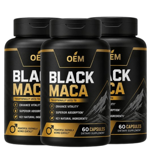 Capsules de Maca Noire Avancée, 60 unités, Complément Naturel à Base de Racine de Maca pour la Nutrition Quotidienne, Favorisant l'Énergie, la Force et le Bien-être - Product Image 1