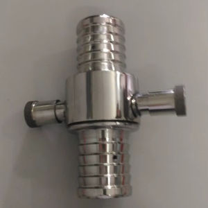 Conector de válvula en línea Yogi Engineering con pasador de manguera y pasadores de cierre (acero dulce/acero inoxidable) - Product Image 1