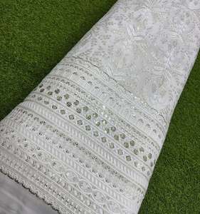 Premium Sequence Embroidery Fabric For Women Fashion Wear Designer <b>Garments</b> Party Wear Dresses Kaftan Abaya Bridal Wear - Product Image 6