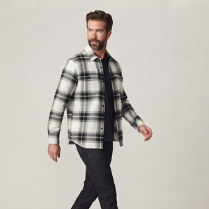 OEM Men's <b>Flannel</b> Shirt <b>Jackets</b> Men Turn Down Collar Button Down Chest Pocket Plaid <b>Jacket</b> Men Winter Style Acid Wash Shirt Mens - Product Image 4
