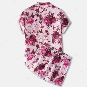 Conjunto Deportivo GENERSA para Hombre, Camiseta Negra Estampada de Manga Corta con Cuello Redondo y Pantalones Cortos con Cintura Elástica, Poliéster Ligero y Transpirable para Verano - Product Image 2