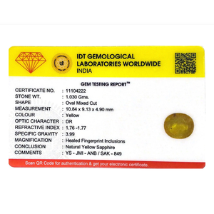 Premium 5.15 Carat Yellow Sapphire Loose Gemstone for Fine Jewelry - Product Image 4