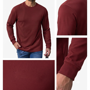 Camiseta de Manga Larga para Hombre, Cuello Redondo, Algodón Premium, Estilo Casual Básico, Cómoda y Moderna, Precio Personalizado - Product Image 6