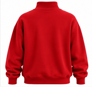 Sudadera de Cuello Alto Roja de Index Apparel, Corte Holgado, Informal, Unisex, Tejida en Algodón, para Otoño - Product Image 2