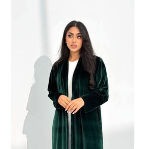 อาบายะห์กำมะหยี่สไตล์มุสลิมตุรกีแบบดั้งเดิมสวยงาม ยาวแบบแม็กซี่ แขนยาว น้ำหนักเบา ป้องกันไฟฟ้าสถิต ระบายอากาศได้ดี - Product Image 5