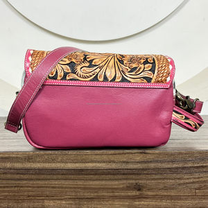 Neceser personalizado de cuero de vaca con asa cruzada para mujer, organizador de maquillaje cosmético de viaje a la moda, novedad de 2025 - Product Image 5