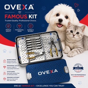 ชุดเครื่องมือทันตกรรมสัตวแพทย์ OVEXA สำหรับสุนัขและแมว เครื่องมือสแตนเลสเกรดมืออาชีพ พร้อมกล่องเก็บอย่างปลอดภัย - Product Image 1