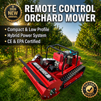 Mesin Pemotong Rumput Mini Remote Control Bermerek Global Termurah dengan Roda Karet dan Track Karet untuk Taman dan Halaman Rumput
