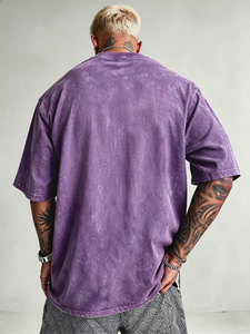 ผลิตเสื้อยืดลำลองคุณภาพสูง100% สำหรับผู้ชายเสื้อยืดฟอกกรดสำหรับผู้ชายน้ำหนักเบาขายดีที่สุด - Product Image 2