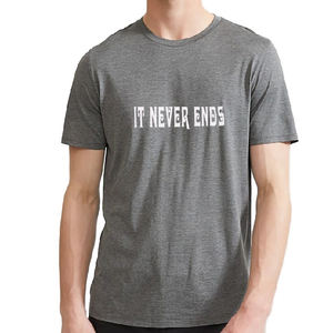 T-shirts imprimés en maille pour hommes grandes tailles, en tissu extensible doux, détection par aiguille, vêtements décontractés, vente en gros - Product Image 1