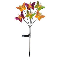Guirlande lumineuse solaire LED en forme de papillon, imperméable, pour extérieur, jardin, décoration féerique pour fête, vacances, maison, chemin, pelouse, ornement