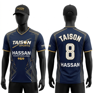 เสื้อสนุกเกอร์ชาย ผ้าโพลีเอสเตอร์อินเตอร์ล็อค 180 GSM ระบายอากาศได้ดี สีเขียวอมน้ำเงินไล่เฉด ดีไซน์แผงสีแบบไล่ระดับ พิมพ์โลโก้แบบซับลิเมชั่นตามสั่ง - Product Image 3