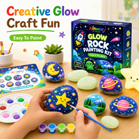Kit de Peinture sur Pierre Lumineuse Personnalisé pour Enfants – Bricolage Artistique sur Pierre – En Stock – Vente en Gros – Coffret Cadeau Complet