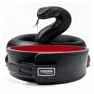 Cinturones de levantamiento de pesas Viper de cuero vacuno negro personalizados con hebilla de palanca para entrenamientos de gimnasio, soporte lumbar, levantamiento de potencia, 10MM/13MM de grosor, antideslizantes - Product Image 2