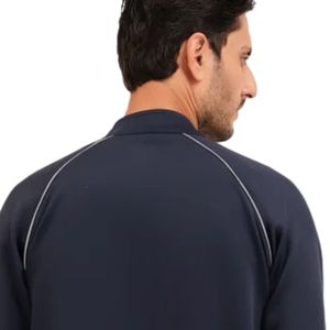 <b>Men's</b> Navy Blue Zip Up Track <b>Jacket</b> Casual Sportswear Stand Collar <b>Lightweight</b> Training <b>Jacket</b> Wholesale - Product Image 5