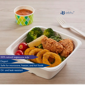 Bol en bagasse de canne à sucre biodégradable avec couvercle, récipient alimentaire jetable compostable pour salades et soupes à emporter - Product Image 2