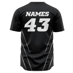 Camiseta de Béisbol Personalizada para Hombre, Negra, con Botones, Transpirable, Uniforme Deportivo para Equipos, Ropa Deportiva para Entrenamiento - Product Image 3