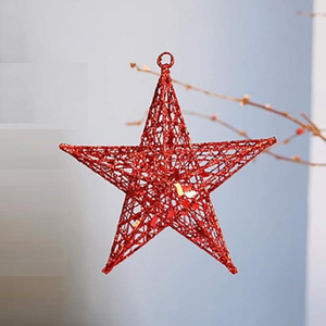 Décorations de Noël, étoiles dorées élégantes, ornements décoratifs pour arbre de Noël en fer forgé, à suspendre, à prix abordable - Product Image 6