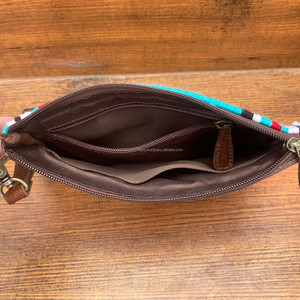 Nuevo bolso de mano de cuero con herramientas azteca occidental con estilo, monederos de herramientas marrones Vintage, bolso de mano de cuero acolchado azteca único - Product Image 6