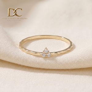 Luxury <b>Fine</b> 14KT Solid Gold <b>Ring</b> with Lab Grown Diamond Women's Wedding & Party Jewelry Wholesale Manufacturer - Product Image 4