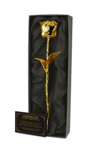 Golden <b>Rose</b> Artificial Flower Handmade Luxury Decor Valentine's Day <b>Gift</b> with Heart Box - Product Image 6