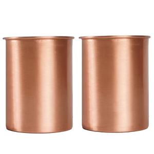 Verre à Moscow Mule en Cuivre Pur au Design Unique, Tumbler Rayé de Designer, Motif Floral, Compatible Lave-Vaisselle, Taille et Logo Personnalisables - Product Image 3