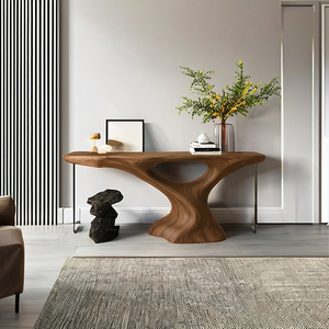 Mesa Consola Vintage, Mesa de Estilo Rústico con Tablero de Madera Maciza, Muebles Hechos a Mano, Mesa de Salón, Regalo de Inauguración - Product Image 4